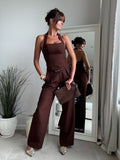 Celine Tailored Trouser Chocolate brown