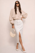 Piper Midi Twill Skirt