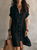 Modern Boho Effortless Linen Midi Dress