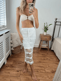 Cora Crochet Midi Skirt, Cream