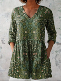 Julie — Long Blouse with V-Neck