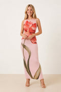 Placement Floral Maxi dress