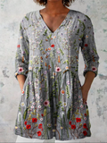 Amelie — Long Blouse with V-Neck