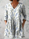 Jeanne — Long Blouse with V-Neck