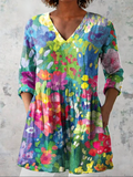 Maelle — Long Blouse with V-Neck