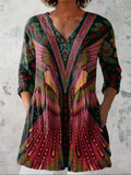 Manon — Long Blouse with V-Neck