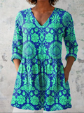 Ines — Long Blouse with V-Neck