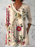 Clara — Long Blouse with V-Neck