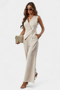 Heskia Sleeveless Waistcoat and Wide-Leg Trouser Set