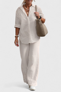Skye Two-Piece Set in Linen and Cotton