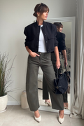 Khaki Barel Jean