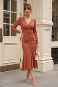 Bambie Spot Ruched Dress