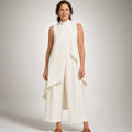 Rosalie Draped Asymmetric Midi Dress