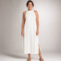 Clara Mandarin Collar Midi Dress