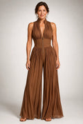 Cordelia Pleated Wide-Leg Jumpsuit