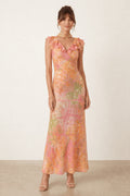Ruffle Lurex Maxi Dress