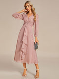 Glitter Twist Knot A-Line Evening Dress (Final Sale)