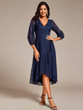 Romantic High-Low Lace Wedding Guest Dress (Final Sale)
