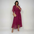 MARTA V-Neck Chiffon Dress