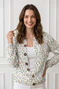 Ivadelle Vintage Floral Knit Cardigan