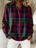 Tessia — Checkered Hoodie Blouse