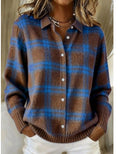 Lizza — Soft Hoodie Blouse with Check Pattern