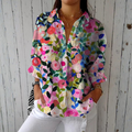Sylvia — Hand-Painted Floral Blouse