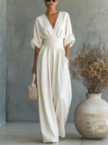 Sofia Effortless V-Neck Jumpsuit