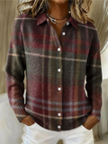Emelyn — Checked Hoodie Blouse