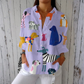 Helena — Playful Dog Print Blouse