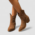 Darcy Embroidered Western Ankle Boots