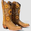 Savannah Floral-Embroidered Western Boots