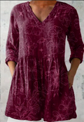 Florence — Long Blouse with V-Neck