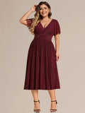Glittery Midi Evening Dress