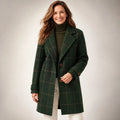 Deborah Plaid Wool Coat