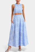 Danitza Romantic Cut-Out Floral Lace Two-Piece Set