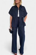 Lani Relaxed Cotton-Linen Shirt and Trouser Set