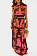 Sloan Coconut Palm Cropped Top and Skirt Set