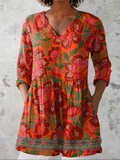 Marion — Long Blouse with V-Neck