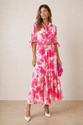 Daphne Pink Flower Dress