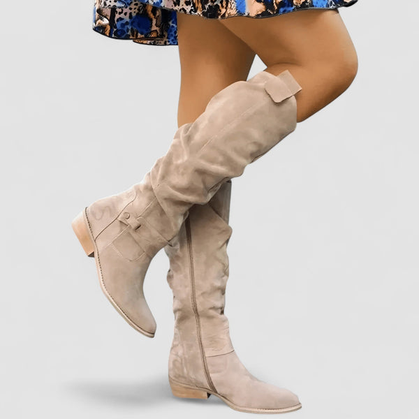 Adeliza Slouch Knee-High Riding Boots