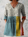 Valerie — Long Blouse with V-Neck