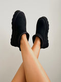 Bronwyn Fur Lined Faux Suede Ankle Boots, Black