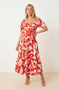 Leighton Puff Sleeve Abstract Dress