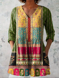 Emilie — Long Blouse with V-Neck