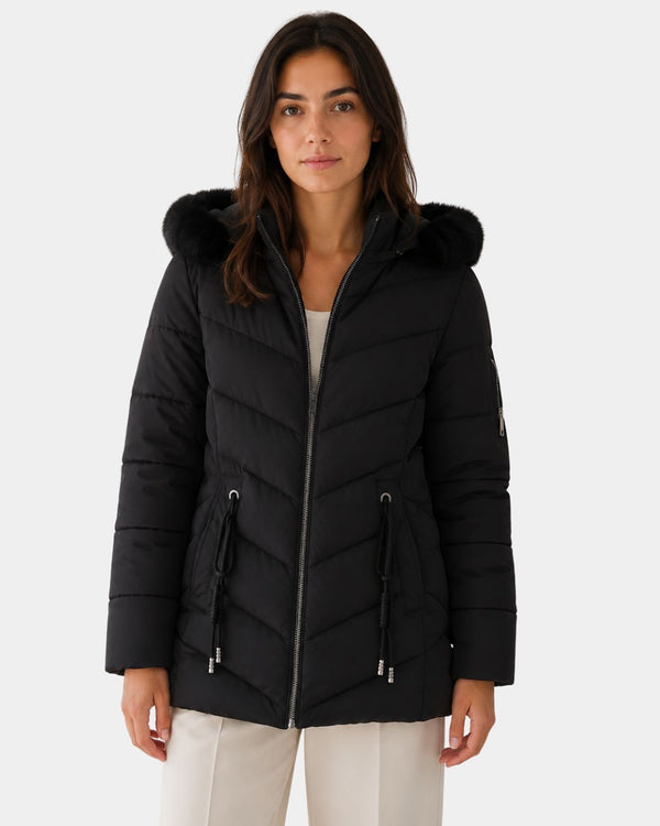 Anéline Quilted Puffer Coat