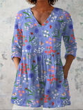 Aline — Long Blouse with V-Neck