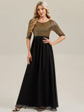 Modest Sequin A-Line Maxi Dress