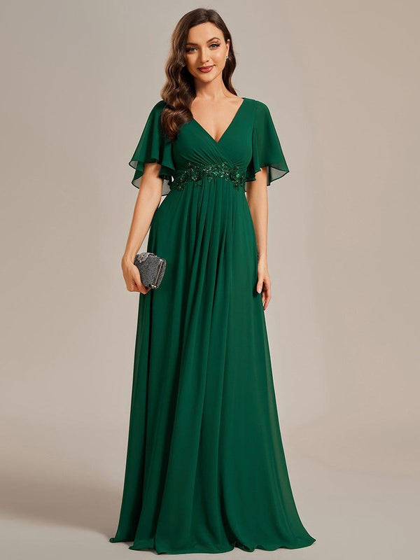 Chiffon Applique Mother of the Bride Dress