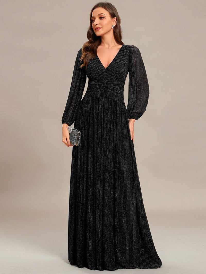 Sparkle Long Sleeve Wedding Guest Dress
